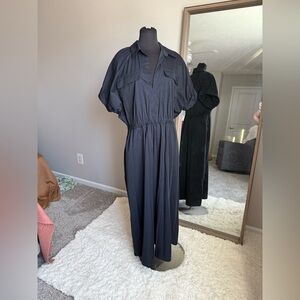 Abercrombie & Fitch Black Dolman Sleeve Shirt Dress